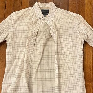 Bonobos Men's Cream Plaid Shirt